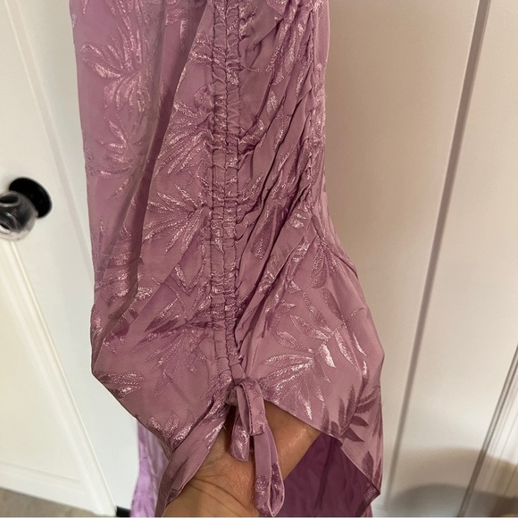 NWOT SAYLOR Gardenia Ruched Jacquard Midi Dress - Picture 6 of 6